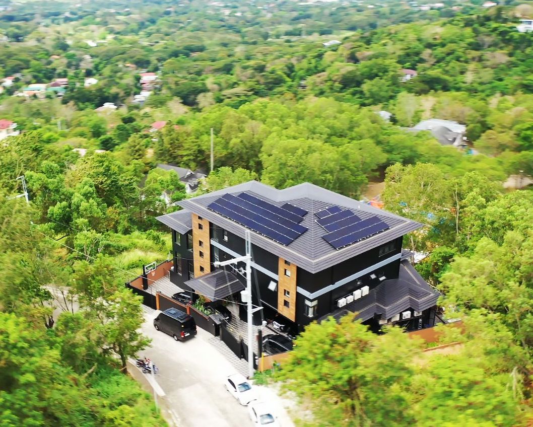 A home with solar grids