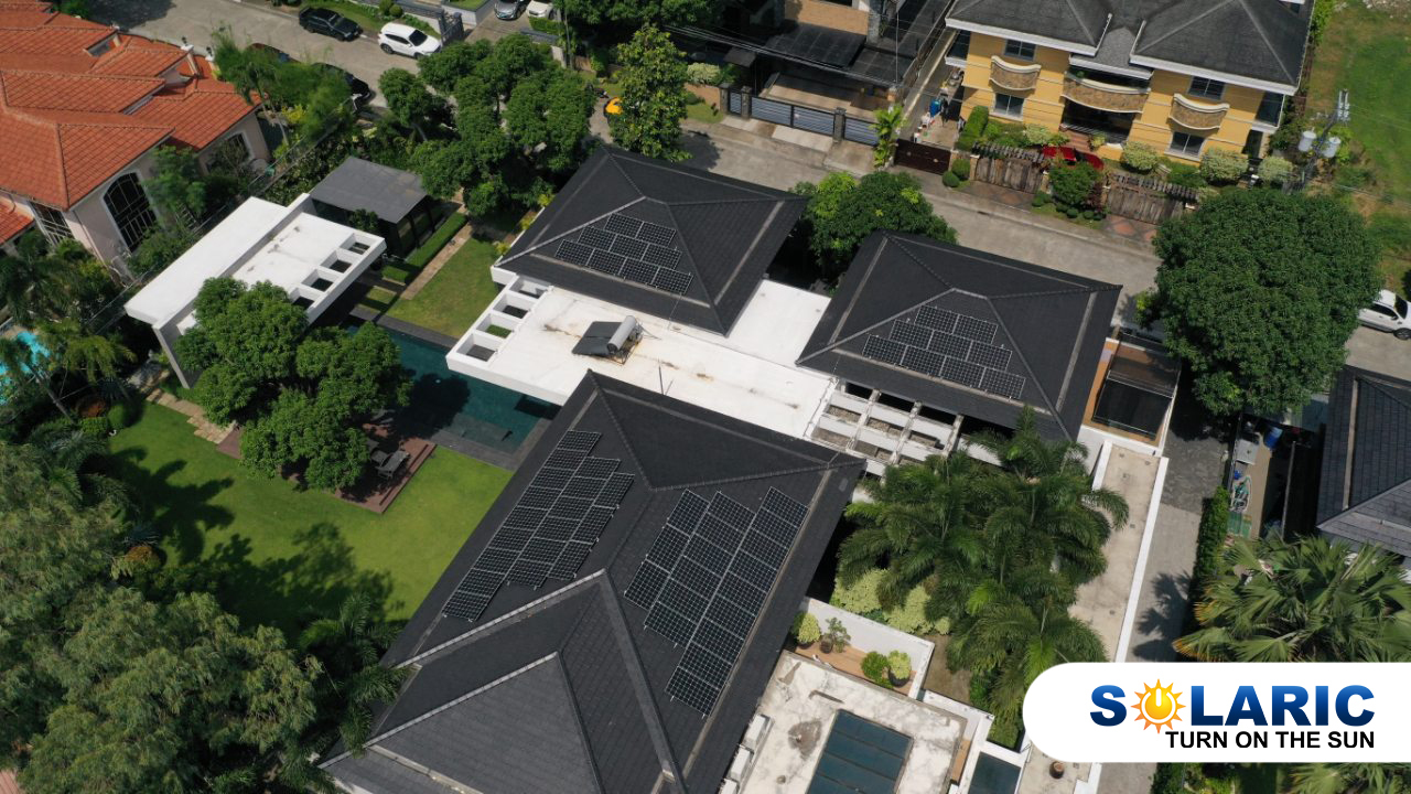 Houses with solar roofing