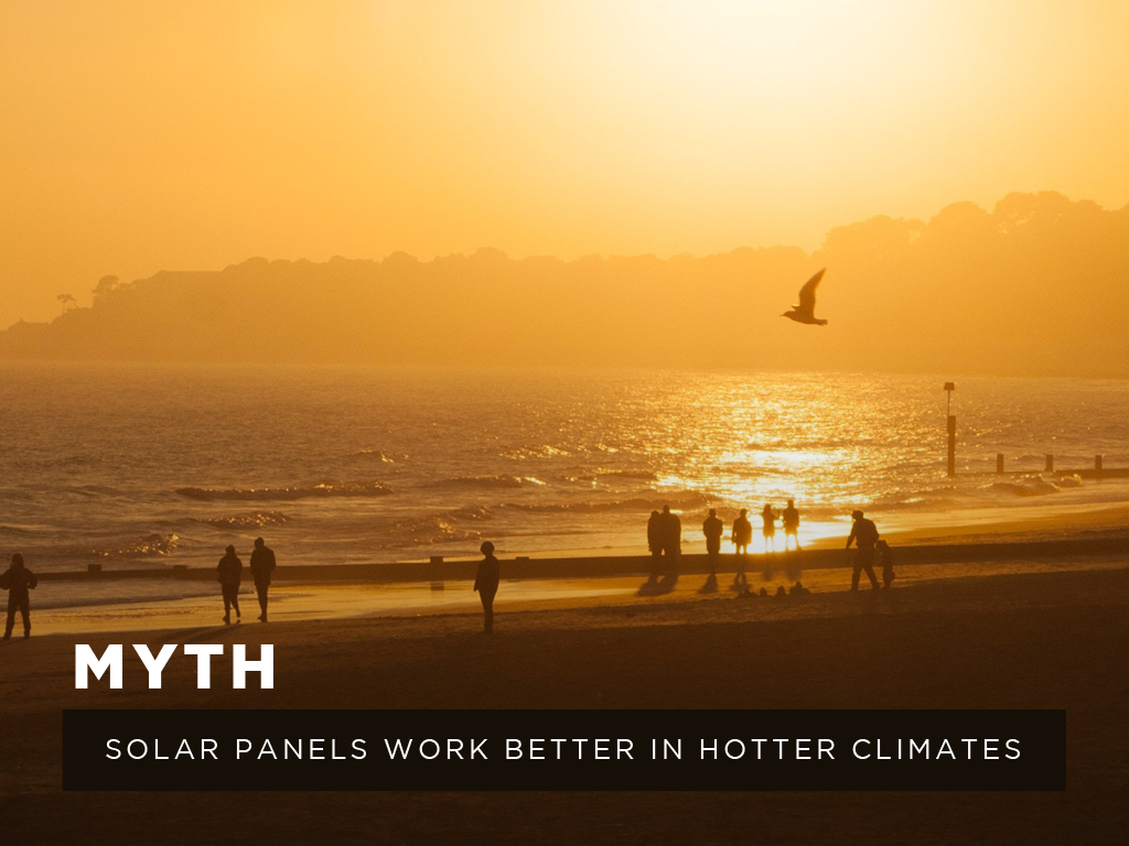 Myth #4: Solar panels work better in hotter climates
