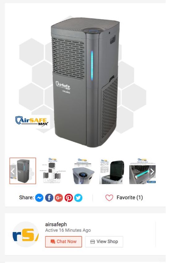 AIRSAFE NOW AVAILABLE ON SHOPEE