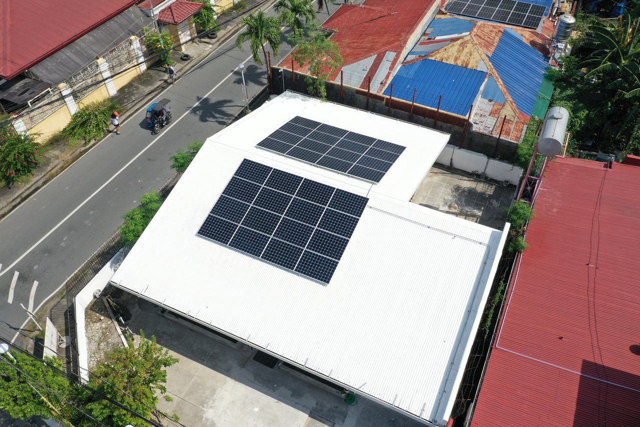 Solar system on a roof