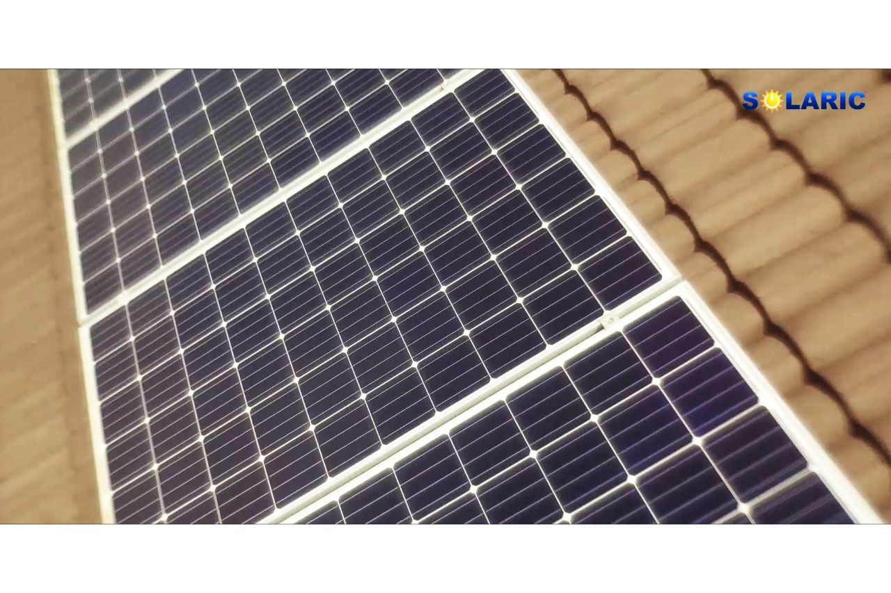 Solar system installed on a roof