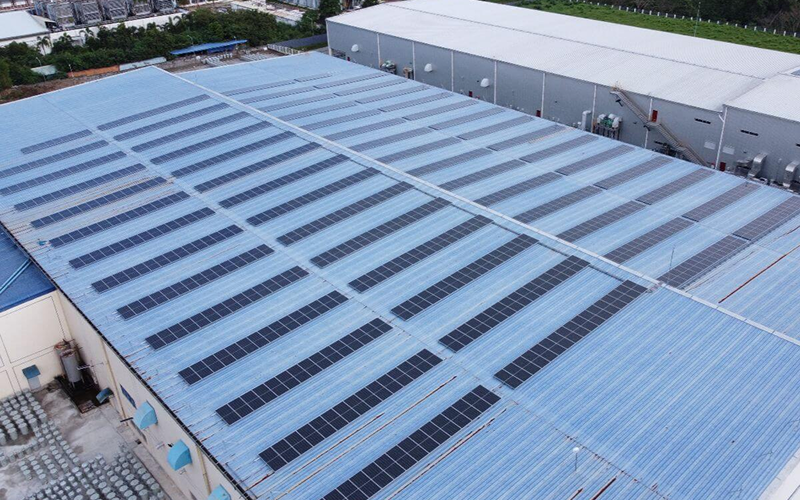 Industrial solar installation process