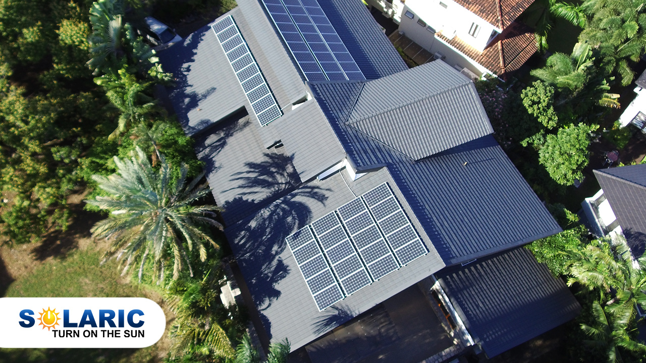 A home with solar panels