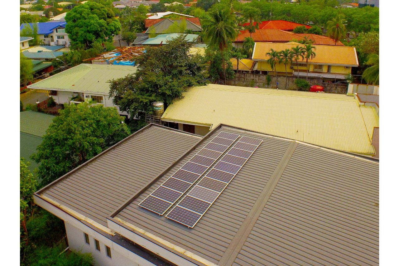 Top view of a grid tie system by solaric