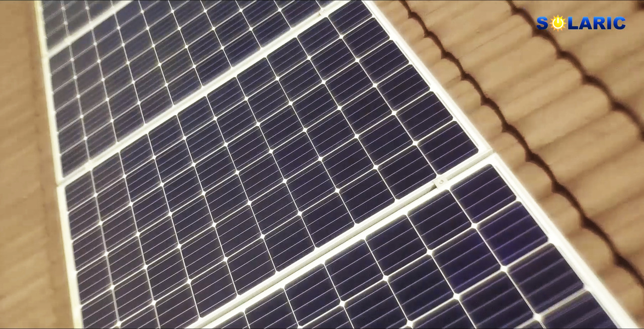 Close up of solar panels