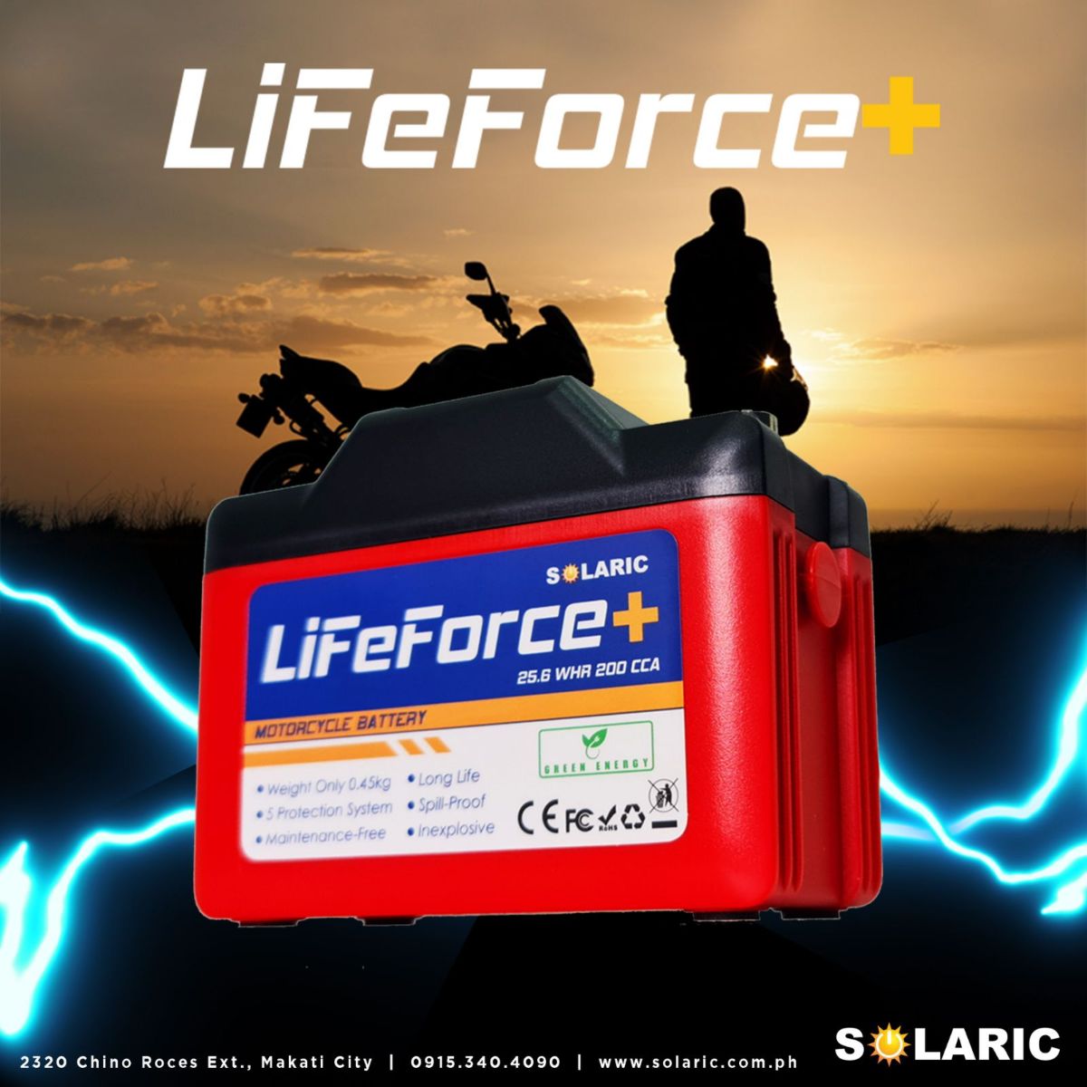 SOLARIC’S LIFEFORCE LITHIUM-ION MOTORCYCLE BATTERY – A FIRST OF ITS CLASS