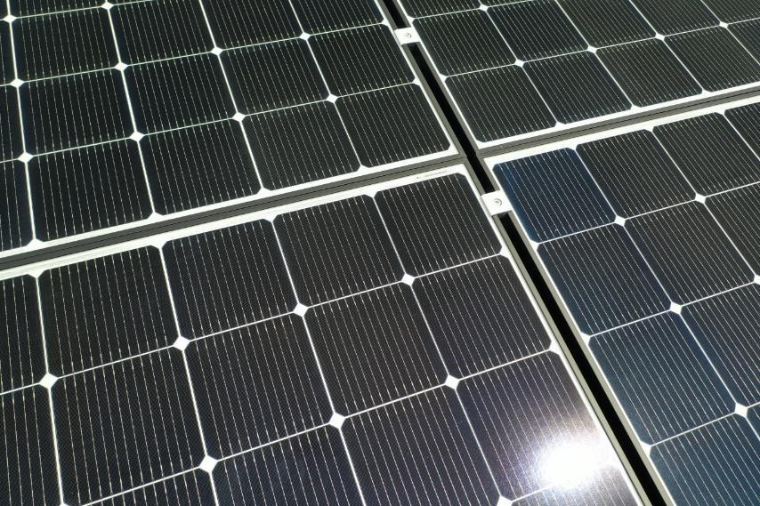 Close up photo of solar grids