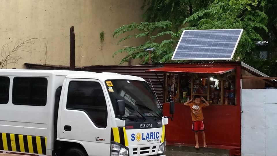 A sari-sari store in the Philippines installed with solar panels