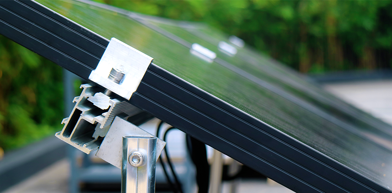 Close up of a solar panel