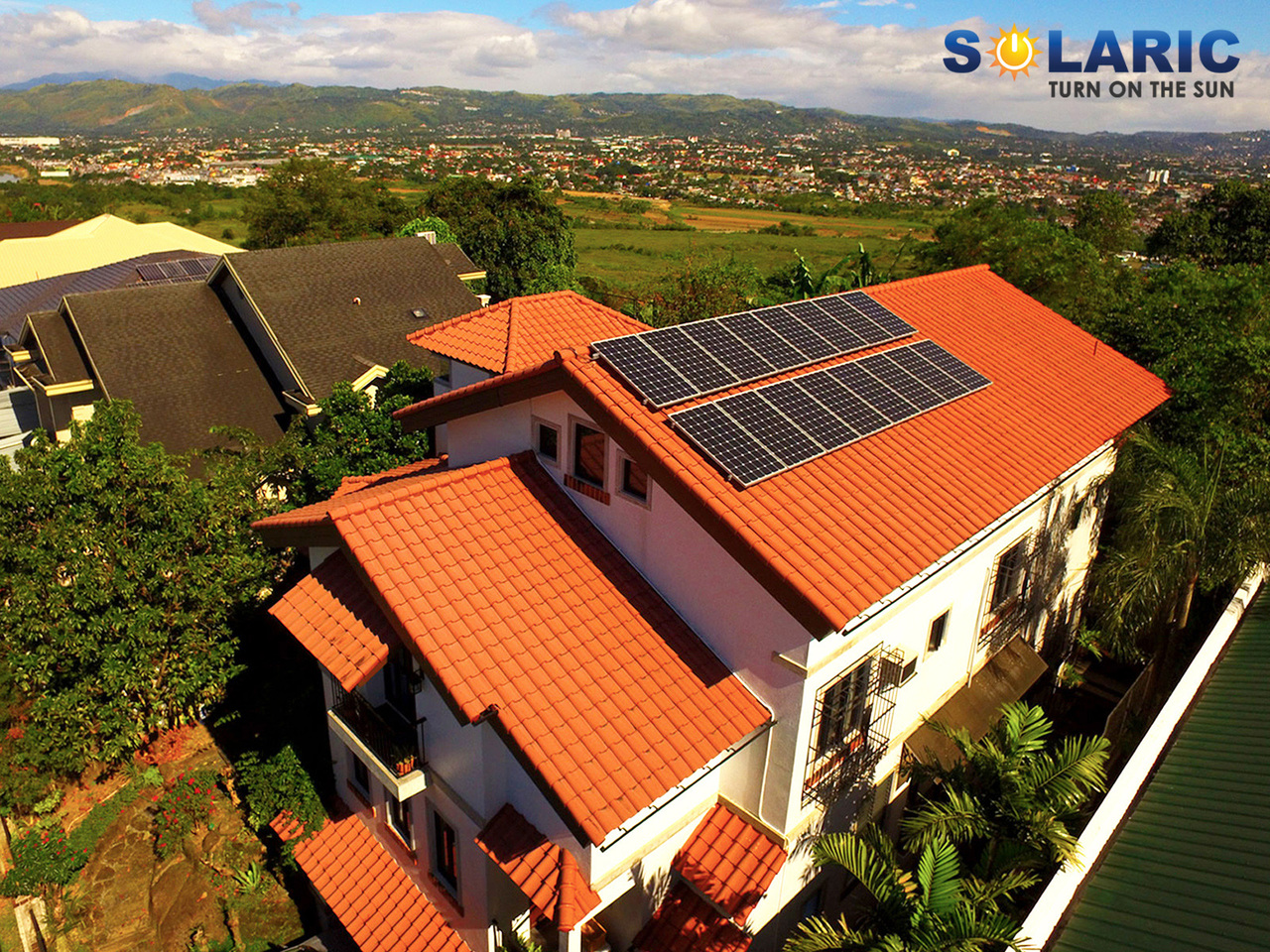 A home with a solar rooftop